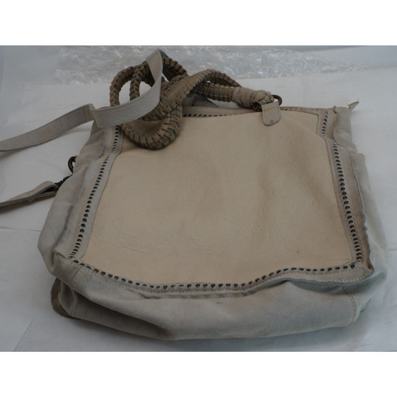 Free People Faye Distressed Tote Bag Leather And Suede - Picture 8 of 11